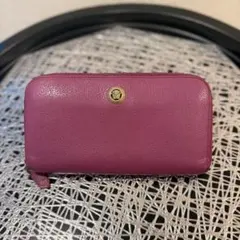 VERSACE ラウンドファスナー 長財布 ピンクのサムネイル