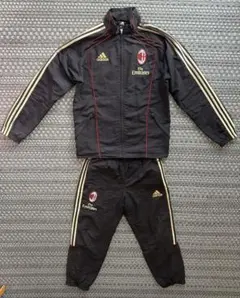 ACミラン ジャージセット adidas 黒　サイズS