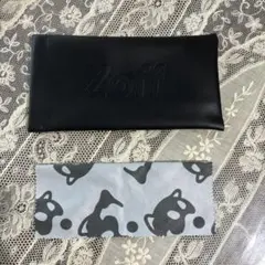 Zoff メガネケース 黒 合成皮革