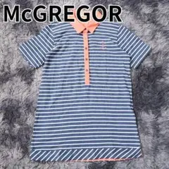 McGREGOR ポロシャツ ボーダー 半袖 ロゴ L カジュアル ゴルフウェア