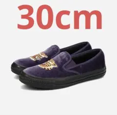 最終値下げ‼️コンバースオールスターカンフースリップオン30センチパープル虎刺繍