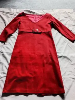 EGOIST 赤 Vネック ワンピース