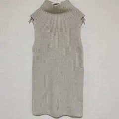 wilfred 【XXS】 ベージュ タートルネック ニットベスト 長め
