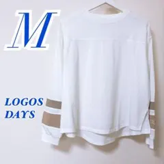 LOGOS DAYS ロゴスデイズ 長袖カットソー ホワイト M 大人コーデのサムネイル