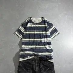 archive striped crew neck s/s tee y2k