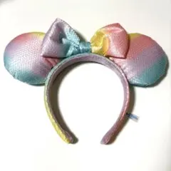 ディズニーランド　カチューシャ　ミニー　パステル レインボー TDR ディズニー