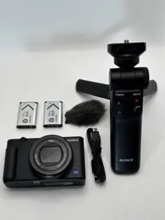SONY VLOGCAM ZV-1 純正グリップ バッテリー2個 充電器付 - メルカリ