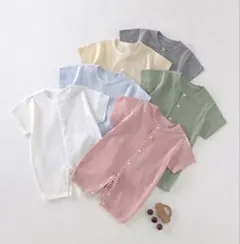 イエロー ロンパース 綿100% 66CM