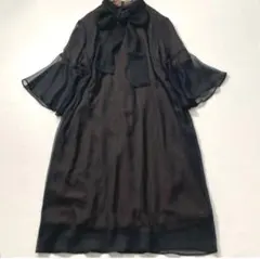 JILL by JILLSTUART ボウタイ ロングワンピース ブラック - メルカリ