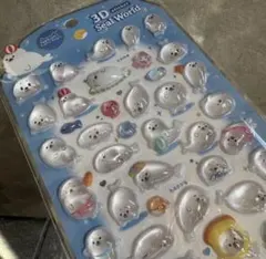 【即日発送】Nekoni 韓国　アザラシ　3Dステッカーシール