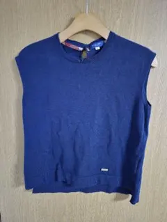 BLUE LABEL CRESTBRIDGE 半袖ニット 38 ネイビー