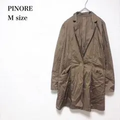 ピノーレ/テーラードジャケット/ロング丈/M/ブラウン/薄手/羽織り/上品