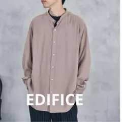 エディフィス　ジョーゼット スタンドカラーシャツ
