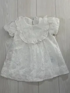 H&M フラウンストリム ワンピース 90cm ホワイトのサムネイル
