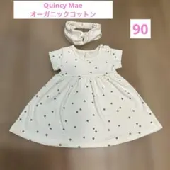 美品 ベビー用 ワンピース ヘアバンド おまけ 90cmのサムネイル