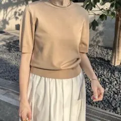 コラージュガリャルダガランテ　半袖ニット　ベージュ