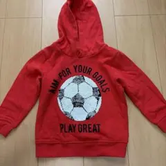 赤いサッカーボールパーカー　H&M 100cm 110cm