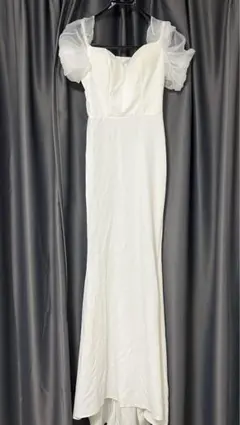 オフショルダーウェディングドレス ホワイト