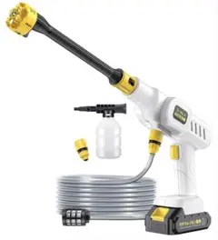 高圧洗浄機 コードレス 充電式 噴射距離10M 自吸式 高性能 収納ケース付