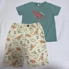 Samansa Mos2 Lagom 恐竜　半袖Tシャツとパンツ 100㎝セット