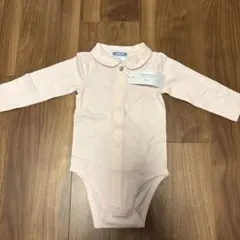 jacadi 67cm 薄ピンク丸襟ロンパース