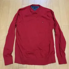 TOMMY HILFIGER レッド ニットセーター M