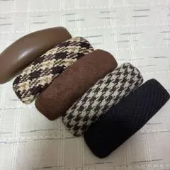 ブラウン系ヘアピンセット5個入り