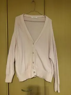 AMERICAN HOLIC ピンク 綿ニット　カーディガン M