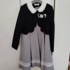 【即日発送可】sa-ku-ra ワンピース 130 ネイビー/グレー