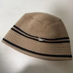 NEW ERA ベージュ バケットハット　ニット帽
