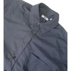 美品 UNIQLO U オーバーサイズシャツ 5分袖 ダークグレー ユニクロユーのサムネイル