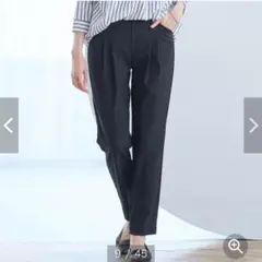 ベルメゾン座パンツブラックL股下66cm