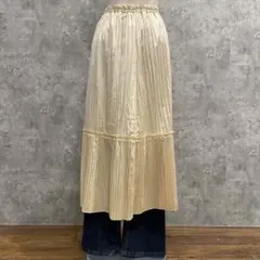 【送料無料】 スカート ロングスカート サテン生地 レイヤード レディース