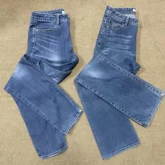 スリムフィット ライトブルーデニム 2本セット