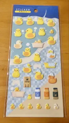 【新品・未使用】 ぷくぷく銭湯あひる 立体シール シール