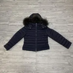 ブション ストレッチダウン ファー付きジャケット ブラック 38 M ヤマダヤ