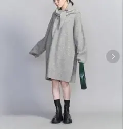 BEAUTY&YOUTH スカーフコンビ ニットワンピース新品未使用