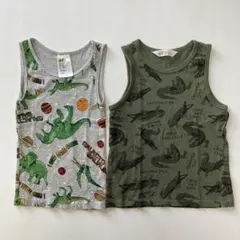 H&M キッズ タンクトップ 恐竜 ワニ 2枚セットのサムネイル