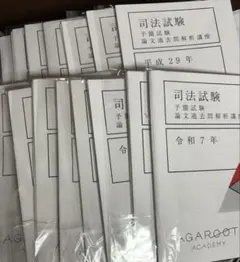 裁断済アガルート予備試験過去問H23〜R7