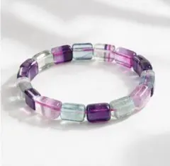 【天然石】フローライトブレスレット 癒し内径16cm 可愛い