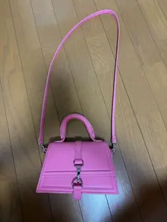 ピンク ショルダーバッグ ハンドル付き
