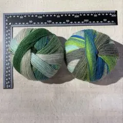 ウール75% 混紡毛糸 1玉500m 2玉 セット　編み物 かぎ針