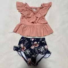 ‼️‼️SALE中‼️‼️フリル付き水着セット 80cm ピンク/ネイビー