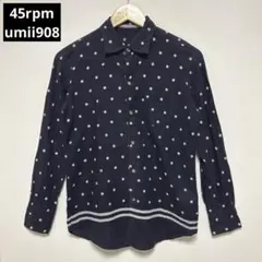 45R umii908 インディゴ水玉のカーディガン 45rpm umii908 ドット カーディガン サイズ3 - メルカリ