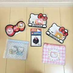 ハローキティちゃん 一番くじ アクリルチャームステッカー　缶バッジフラットポーチ