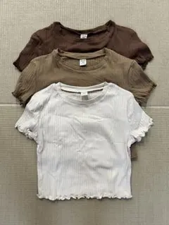 値下げ！！新品 SHEIN リブTシャツ 3枚セット 11-12Y