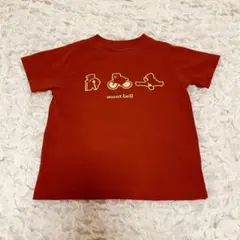 【美品)モンベル　キッズ Tシャツ 100cm オレンジのサムネイル