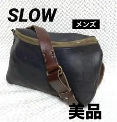 メンズ人気✨SLOW スロウ クーズー レザー アンテロープ革 ショルダーバッグのサムネイル
