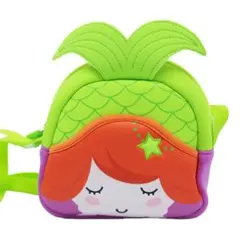 新品★子供用ポシェット 人魚姫 緑 防水 丸洗いOK ★こども キッズ 女の子