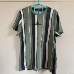 半袖Tシャツ HOLLISTER ストライプ 緑 XLサイズ レディース 大きめ